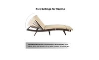 Slickblue S-Shaped Woven Rattan Bed Stylish and Comfortable Furniture for Outdoor or Indoor Spaces