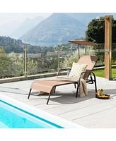 Inolait Patio Heavy-Duty 5-Level Adjustable Chaise Lounge Chair