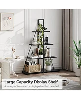 gaomon Bookcase, 4-Tier Ladder Bookshelf, A-Shaped Ladder Shelf Display