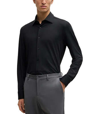 Boss by Hugo Men's Textured Performance Slim-Fit Dress Shirt