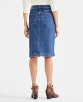 Style & Co Women's Denim Midi Skirt, Exclusively at Macy's