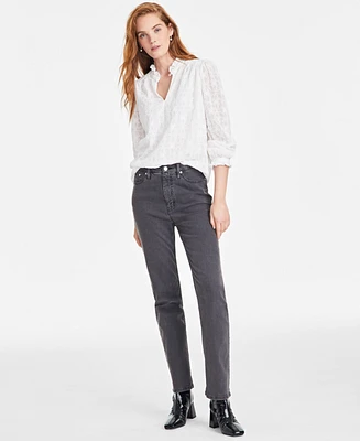 On 34th Women's High-Rise Straight-Leg Jeans, Exclusively at Macy's