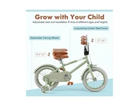 Hongge Kids Bike with Adjustable Handlebar and Saddle Green