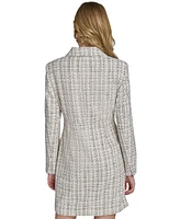 Halston Women's Tweed Double-Breasted Jacket Dress