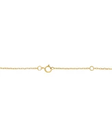 Effy Multi-Sapphire (1/3 ct. t.w.) & Diamond (1/10 ct. t.w.) Bar Pendant Necklace in 14k Yellow Gold, 18" + 1" extender