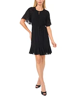 CeCe Women's Flutter-Sleeve Fit & Flare Dress