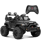 Funtok 24V 2 Seater Ride on Truck with Remote Control for Kids,480w Motor Electric Cars Kids Electric Vehicles Truck Battery Powered Car Spacious,Larg