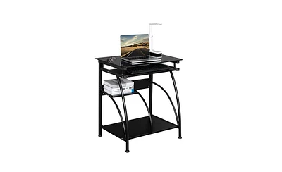 Slickblue Exquisite Integrated Stalinite Computer Desk 307B Black