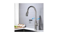 Slickblue Kitchen Faucet with Pull-Out Spray Head for Enhanced Functionality and Easy Cleaning