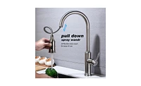 Slickblue Kitchen Faucet with Pull-Out Spray Head for Enhanced Functionality and Easy Cleaning