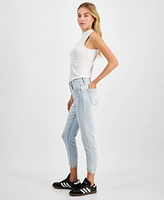 Indigo Rein Juniors' Curvy Cropped Mid-Rise Jeans