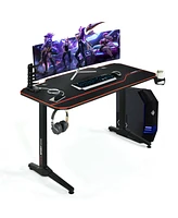 Skonyon 55 Inch Gaming Desk with Free Mouse Pad with Carbon Fiber Surface