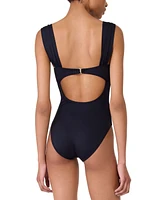 Kate Spade New York Women's Shirred Strap One-Piece Swimsuit