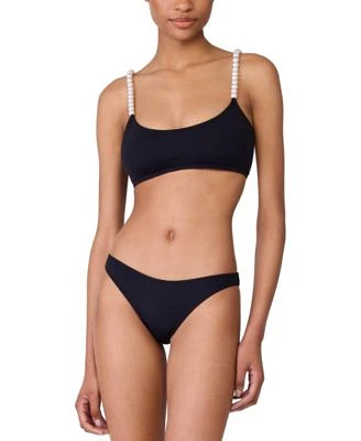 Kate Spade New York Womens Embellished Strap Bikini Top High Cut Bottoms