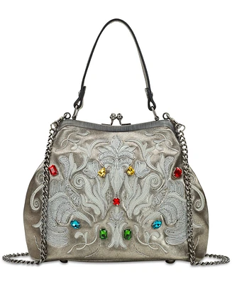 Patricia Nash Laureana Small Metallica Gem Baroque Frame Bag