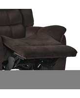 Streamdale Furniture Classic Design, Brown Plush Fabric, Glider Recliner