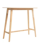 Streamdale Furniture Wood Bar Table, Natural Oak Finish, 17.72 In X 47.24 In X 42.01 In