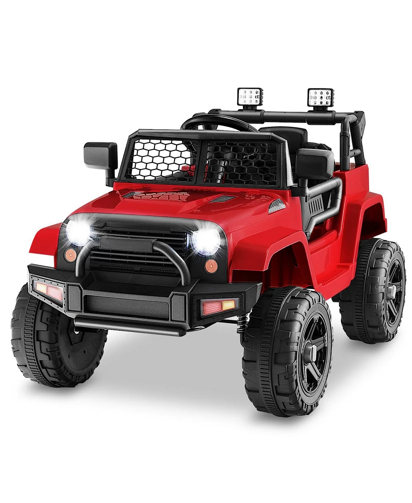 Hongge 12V Kids Ride On Truck with Remote Control and Headlights