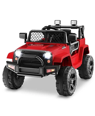 Hongge 12V Kids Ride On Truck with Remote Control and Headlights