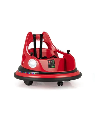 Hongge 12V Kids Ride On Bumper Car with Remote Control and Dual Joysticks