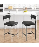 Gaomon Bar stools Set of 2, 37.4" Counter Height Modern Barstool with Back,Pub Chair