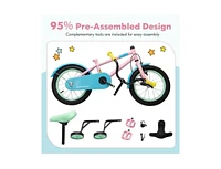 Hongge Kids Bike with Adjustable Handlebar and Saddle Pink