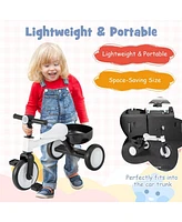Hongge Toddler Convertible Trike with 86° Limited Steering Angle and Carbon Steel Frame