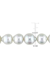 Cultured South Sea Pearl (12-14mm) Graduated 18" Strand Necklace 14k Yellow Gold with Diamond Clasp (1/20 ct. t.w.)