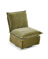 Detachable Green Chenille Single 360 Swivel Rocking Rocker,360 Swivel Sofa Chair & Single Sofa Lounge, Comfortable Seating for Living Room & Bedroom,