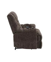 Streamdale Furniture Pacay Power Recliner w/Lift, Heating & Massage, Brown Velvet