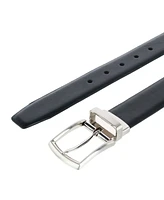 Trafalgar Men's Filippo 35mm Reversible Italian Pebble Leather Belt