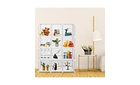 Slickblue 12-Cube Storage Organizer - Versatile Bookshelf and Closet Organizer for Home or Office