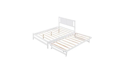 Slickblue Platform Bed with Adjustable Trundle for Versatile Sleep Solutions and Space Efficiency