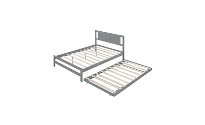 Slickblue Platform Bed with Adjustable Trundle for Versatile Sleep Solutions and Space Efficiency