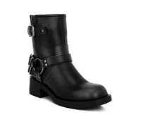 London Rag Caribou Harness Detail Biker Boots