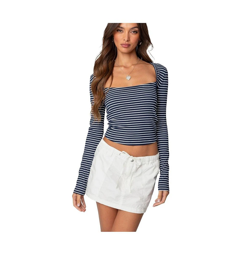 Edikted Women's Alex Striped Top