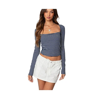 Edikted Women's Alex Striped Top