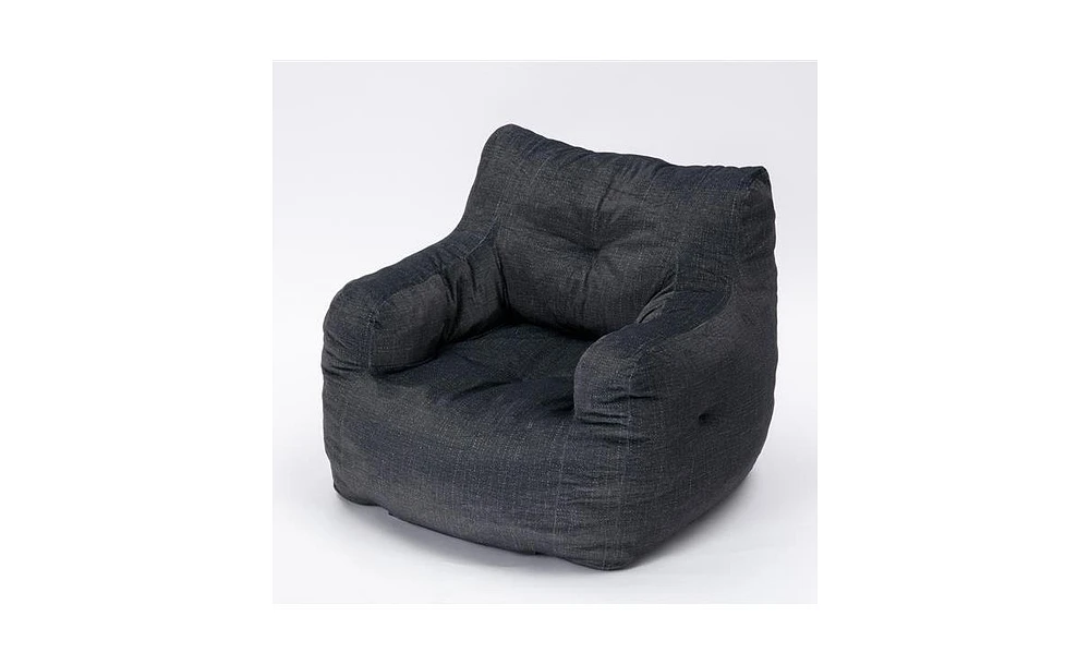 Slickblue Soft Velvet Fabric Bean Bag Chair Filled with Memory Foam for Ultimate Comfort and Support