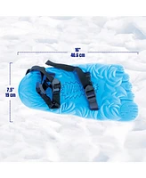 Wham-o Giant Yeti Shaped Snow Shoes, Adjustable Animal Foot Print Winter Snow Paw Yeti Footprints - Blue