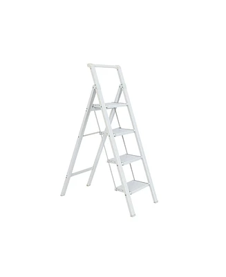 3 Step Ladder, 3 Step Stool Folding Step Stool with Handrails, Gorilla Ladders 500LBS Capacity Sturdy& Portable Ladder for Home Kitchen Library Office