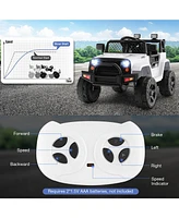 Hongge 12V Kids Ride On Truck with Remote Control and Headlights
