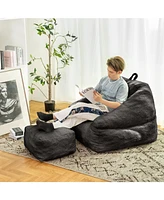 Bean Bag Chair with Filler, Bean Bag Sofa with Tufted Soft Stuffed Filling, Fluffy and Lazy Sofa, Comfy Cozy BeanBag Chairs with Memory Foam for Dorm,