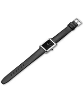 Baume & Mercier Women's Swiss Hampton Black Leather Strap Watch 35x22mm