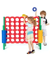 Sugift Jumbo 4-to-Score Giant Game Set with 42 Jumbo Rings and Quick-Release Slider-Green