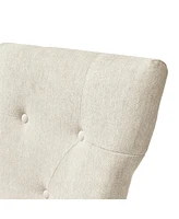 Dining Chairs Set of 2, Upholstered Kitchen & Dining Room Chairs(Cream)