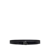 Lauren Ralph Women's Logo Reversible Croc-Embossed Belt