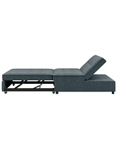 Slickblue 4-in-1 Sofa Bed and Chair Bed: Multi-Function Folding Ottoman with Storage Pocket and Usb Port for Small Spaces