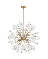 Possini Euro Design Possini Euro Dandelion 30" Wide Satin Gold 8-Light Sputnik Pendant