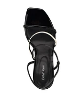 Calvin Klein Women's Hadlee Strappy Square Toe Dress Sandals