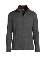 Lands' End Men's Sweater Fleece Quarter Zip Pullover